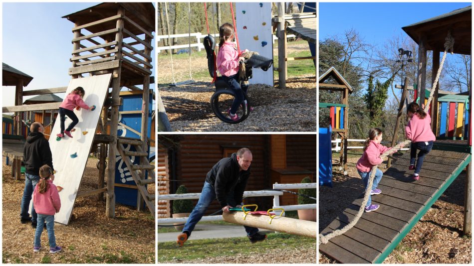 Abenteuer auf dem Spielplatz auf Hof Hardthöhe