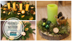 Unsere selbstgemachten Adventsgestecke