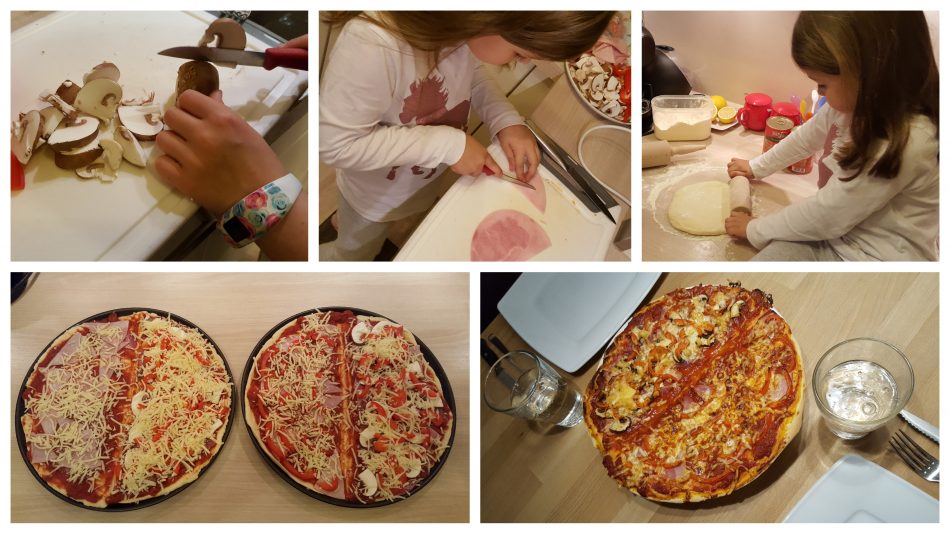 Wir backen Pizza