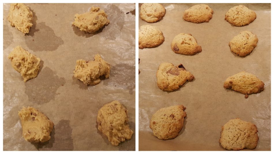 Kleine Teighäufchen werden zu leckeren Lebkuchen-Cookies