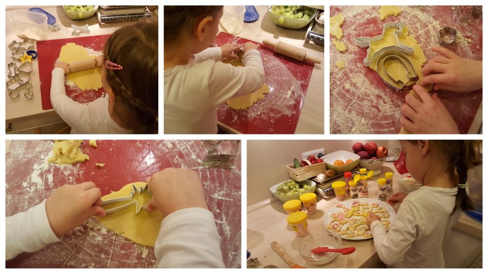 Plätzchen backen für den Einhorn-Geburtstag