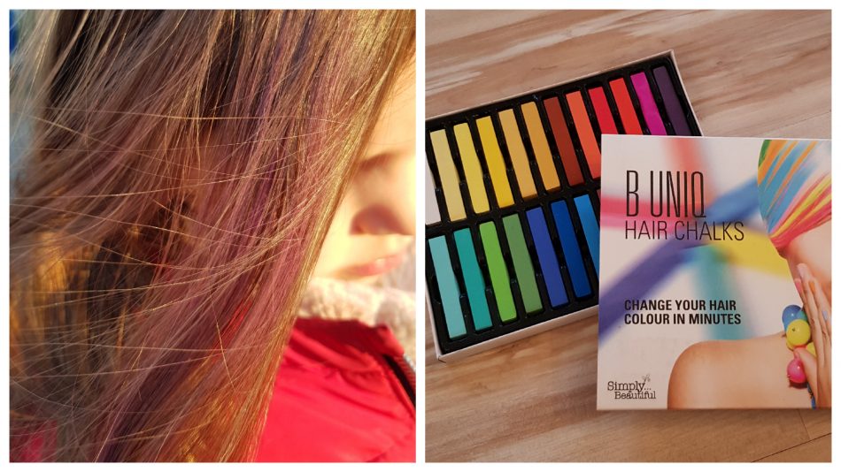 Unsere Kleine hat ihre neue Haarkreide ausprobiert