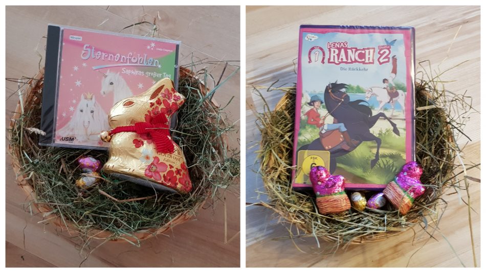 Ein Teil der Ostergeschenke: Hörbücher und DVD