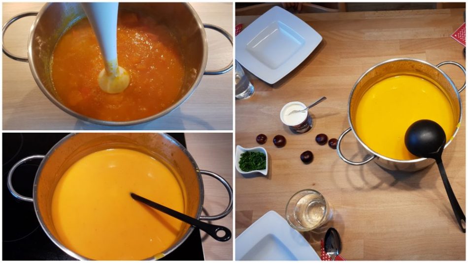 Die Kürbissuppe wird fertig