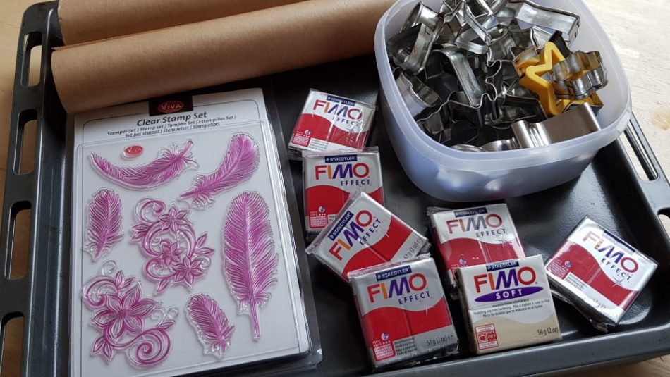 Material für Weihnachtsbaum-Anhänger aus Fimo